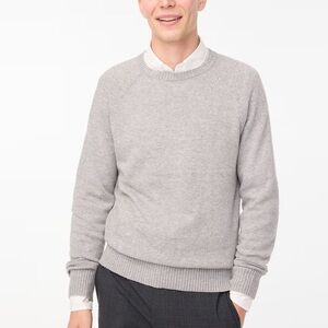 J.CREW Men’s Lambs Wool Mix Gray Ribbed Sweater Pullover Top